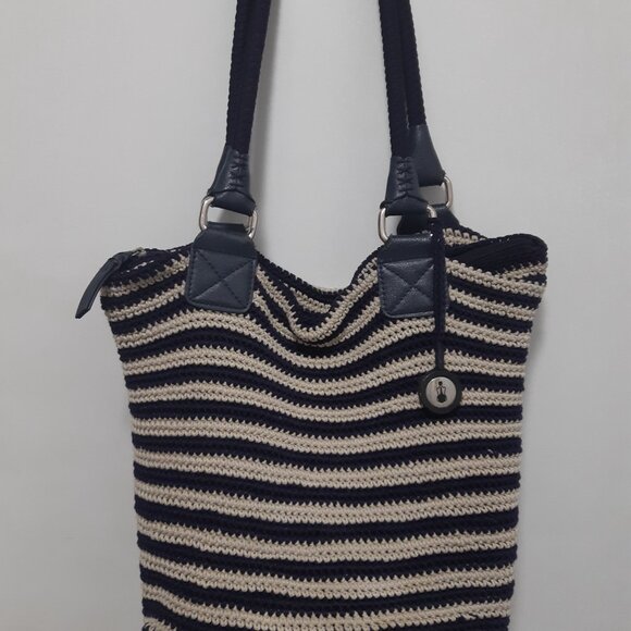 The Sak - crocheted purse handbag - Navy and beige - Picture 15 of 15
